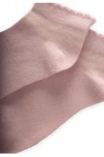 Chaussettes bottines à lacets pour enfants de 5 à 12 ans, couleur poudre