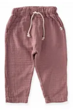 Pantalons en mousseline pour enfants de 1 à 10 ans, couleur cuivre