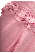 Arkası Fırfırlı Fitilli Tayt 0-3 Yaş Yavruağzı