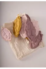 Ceviz Yaprağı Müslin Sıralı Çocuk Odası Flama Pudra