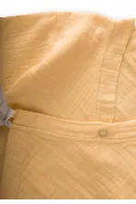 Salopettes en mousseline biologique à double boutonnage, robes d'été 0-9 mois