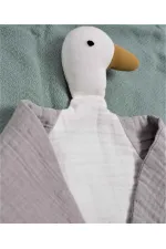 Duck Muslin Sleeping Companion (Washed) 35x35 cm Ecru-Grey