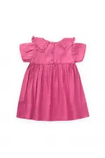 Robe en modal à col fuchsia pour enfants de 2 à 10 ans