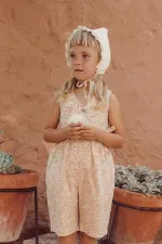 Combinaison en viscose à motifs, 2-8 ans, beige