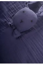 Rabbit Muslin Sleeping Companion (Washed) 40X40 cm Navy Blue