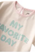 Ensemble short oversize avec liseré passepoil, 1 à 7 ans, écru