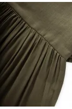 Robe à flammes kaki vert pour enfants de 2 à 7 ans