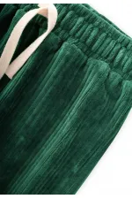 Pantalon de jogging en velours côtelé vert, 1-10 ans