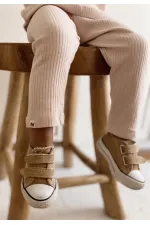 Collants côtelés rose poudré 0-5 ans