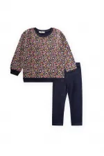 Ensemble sweat-shirt à motifs bleu marine pour enfants de 4 à 12 ans