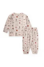 Desenli Mevsimlik Pijama Takım 1-7 Yaş Çiftlik Desen