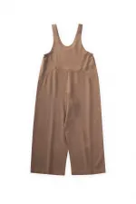 Roba Komple Nakışlı Keten Salopet 2-7 Yaş Caramel