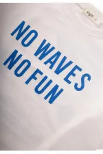 Front and Back Printed T-Shirt, 8-12 Years Old, Off White