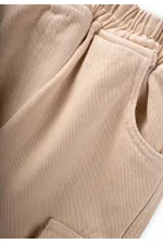 Gabardin Kargo Pantolon 2-7 Yaş Bej