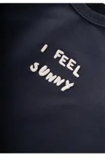 Nakışlı Sweatshirt 1-7 Yaş Antrasit