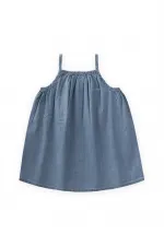 Robe à bretelles bleue 1-7 ans