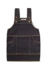 Gilet en jean noir avec poches latérales, 2-7 ans