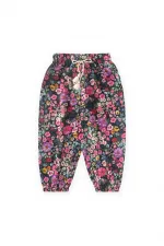 Patterned Viscose Trousers, Ages 2-10, Floral Design