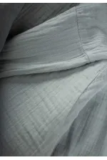 Çift Kat Müslin Çocuk Bornoz 2-9 Yaş Mint Yeşili