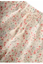 Pantalon en viscose à motifs, 2-10 ans, motif floral frais