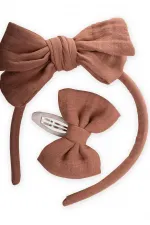 Taçlı Toka Seti A Kahve