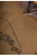 Kapşonlu Uzun Kollu T-Shırt 2-10 Yaş Olive