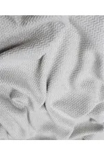 Couverture bébé en coton tissé à motifs (lavée) 93 x 100 cm +/- 3 cm Gris