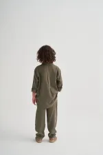 Gömlekli Tencel Takım 2-7 Yaş Haki Yeşil