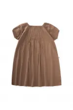 Robe en lin côtelé 2-7 ans Caramel