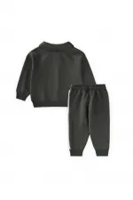 Ensemble sweat-shirt à col brodé, 2-10 ans, vert tendre