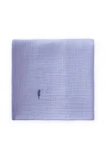 Nakışlı Müslin Battaniye 90X100 Cm K Mavi