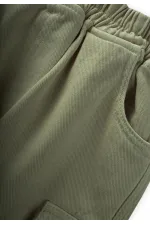 Gabardin Kargo Pantolon 2-7 Yaş Haki Yeşil