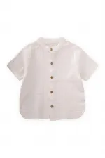 Chemise en mousseline 2-10 ans blanc cassé