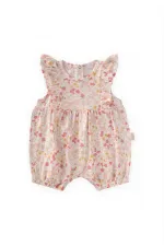 Fırfırlı Şort Tulum 0-3 Yaş Çıtır Çiçek Desen