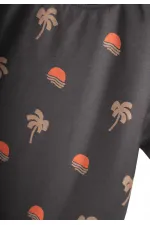 Patterned Capri T-Shirt Set, Ages 2-12, Grey