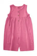 Sleeveless Laced Jumpsuit 2-7 Years Pink