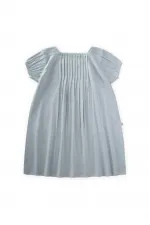 Ribbed Linen Dress 2-7 Years Old Blue