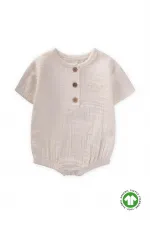 Organic Muslin Bodysuit 0-3 Years Old Ecru