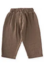 Müslin Pantolon 1-10 Yaş Koyu Bej