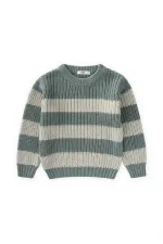 Pull rayé Thessaloniki, 2-8 ans, vert kaki