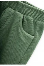 Fitilli Kadife Pantolon 1-8 Yaş Yeşil