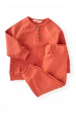 Reglan Kol Patlı Erkek Basıc Takım 1-5 Yaş Kiremit