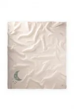 Ay Baskılı Naturel Battaniye 90X100 Cm Mint Baskılı