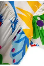 Salopette en popeline pour enfants de 2 à 7 ans, motif écru