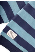 Pull rayé en maille, 2-12 ans, menthe et bleu marine