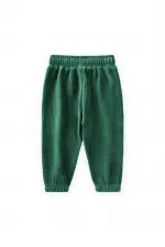 Pantalon de jogging en velours côtelé vert, 1-10 ans