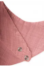 Üçgen Arkadan bağlamalı Müslin Mama Önlüğü Yavruağzı