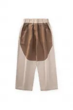 İki Renkli Keten Pantolon 2-7 Yaş Caramel