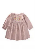 Elbise 1-10 Yaş Pudra Pembe