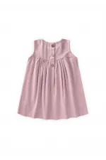 Robe sans manches en velours lilas 0-7 ans